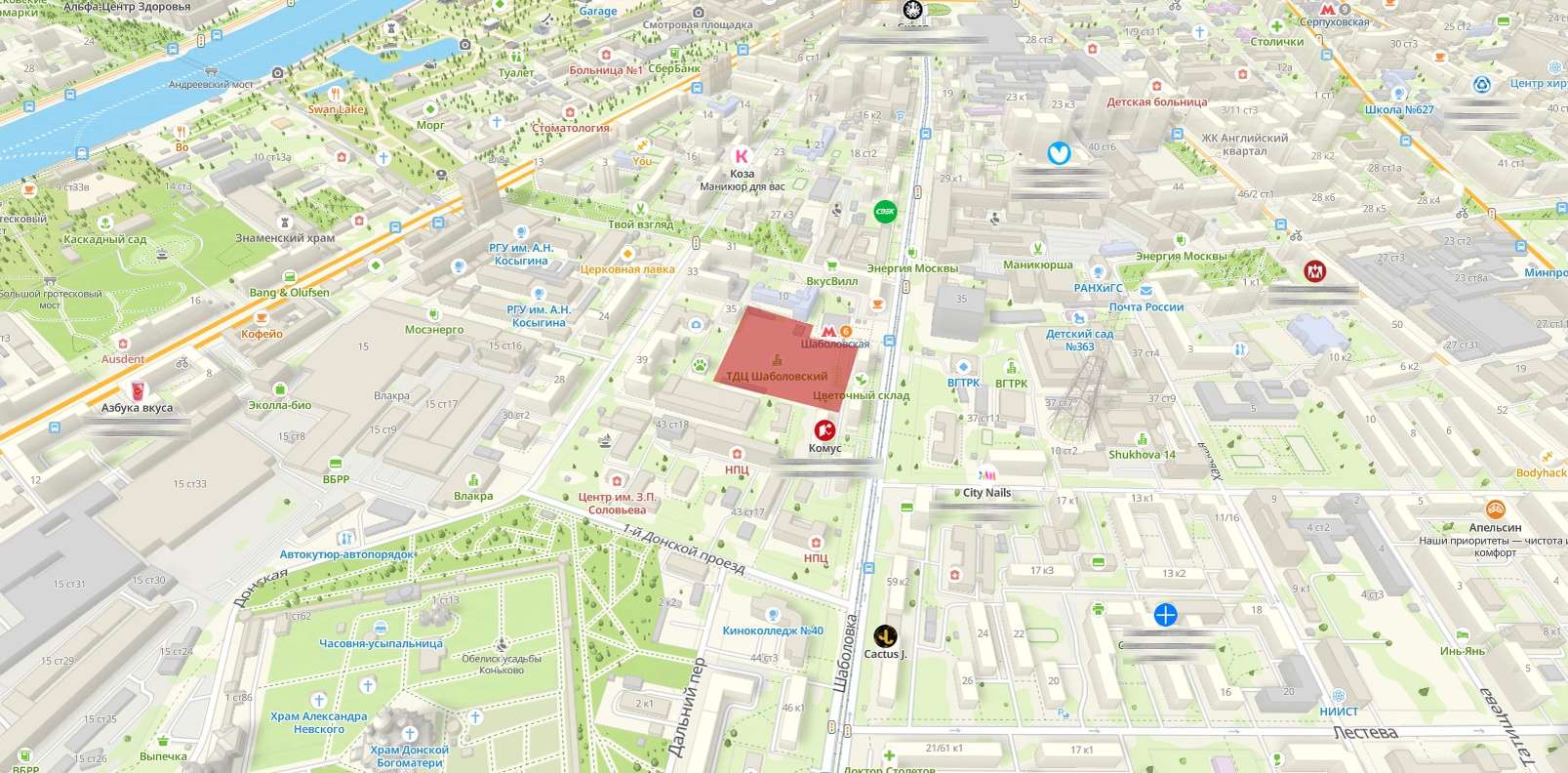 Пятно застройки ЖК Шаболовка, 34