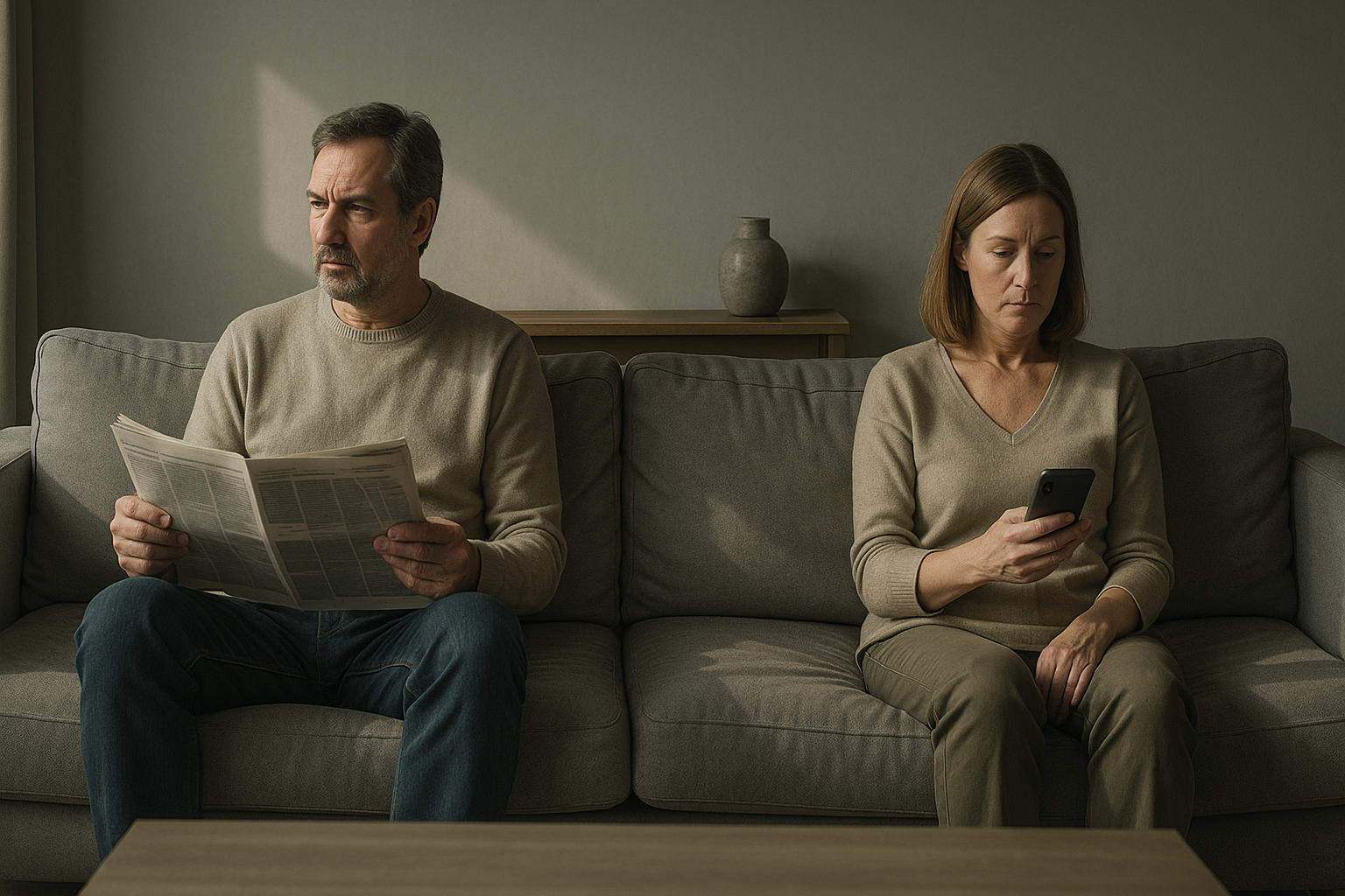 Отношения зашли в тупик — пара живёт параллельными жизнями без эмоциональной связи и общих смыслов