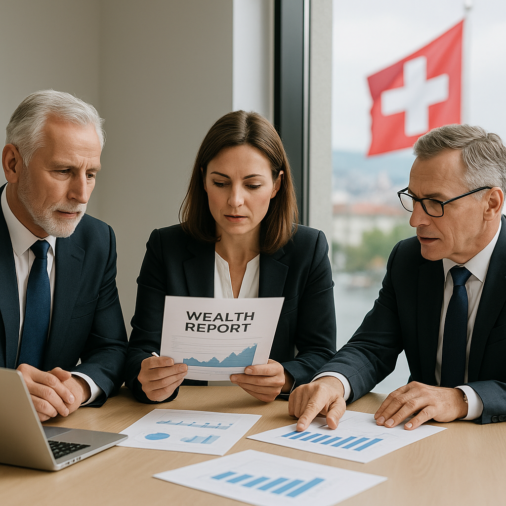 Blick auf das Schweizer Finanzviertel als Symbol für führendes Wealth Management