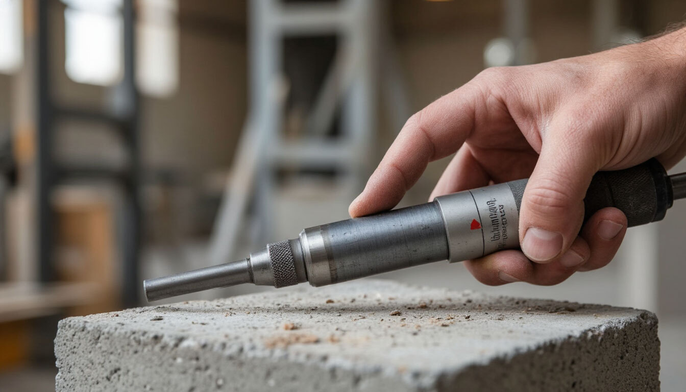 Определение прочности бетона склерометром