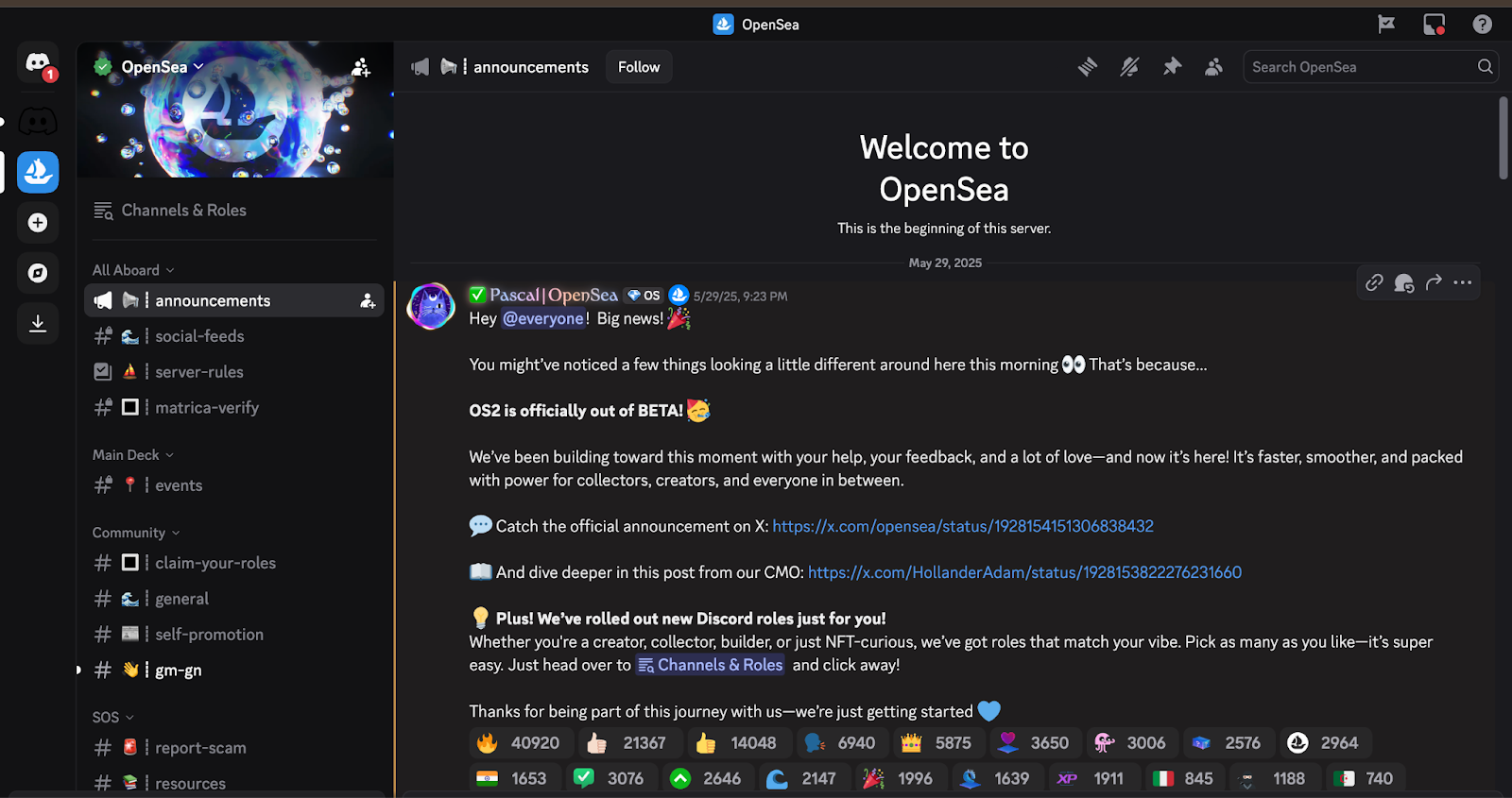 opensea discord server