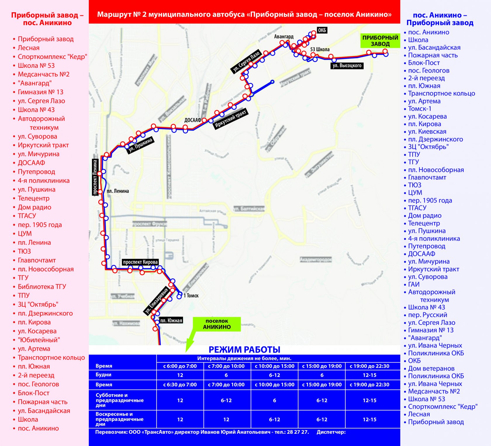 Карта остановок иркутск