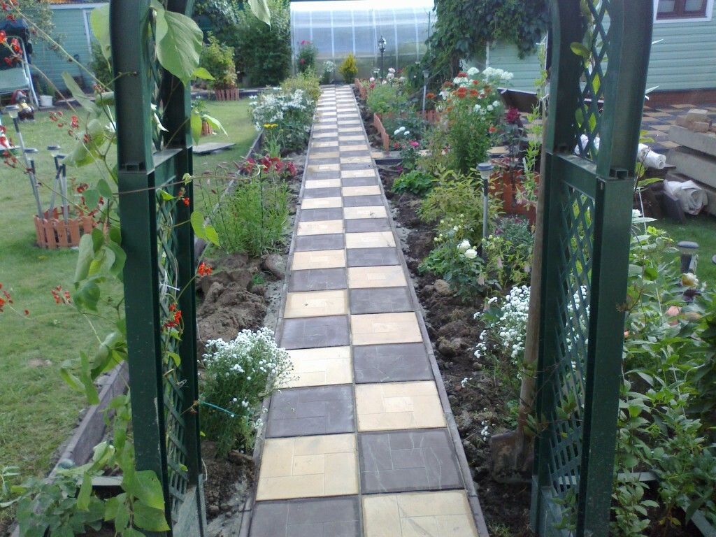 Галерея ,тротуарная плитка ,кладка тротуарной плитки в Боровске