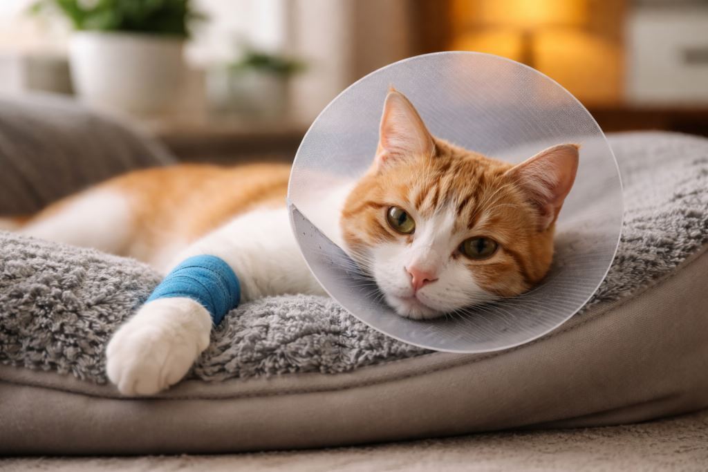 Восстановление кошки после хирургического вмешательства