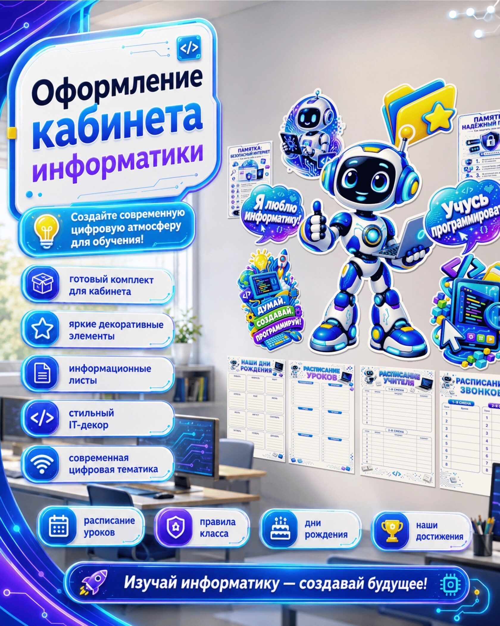 Оформление кабинета информатики