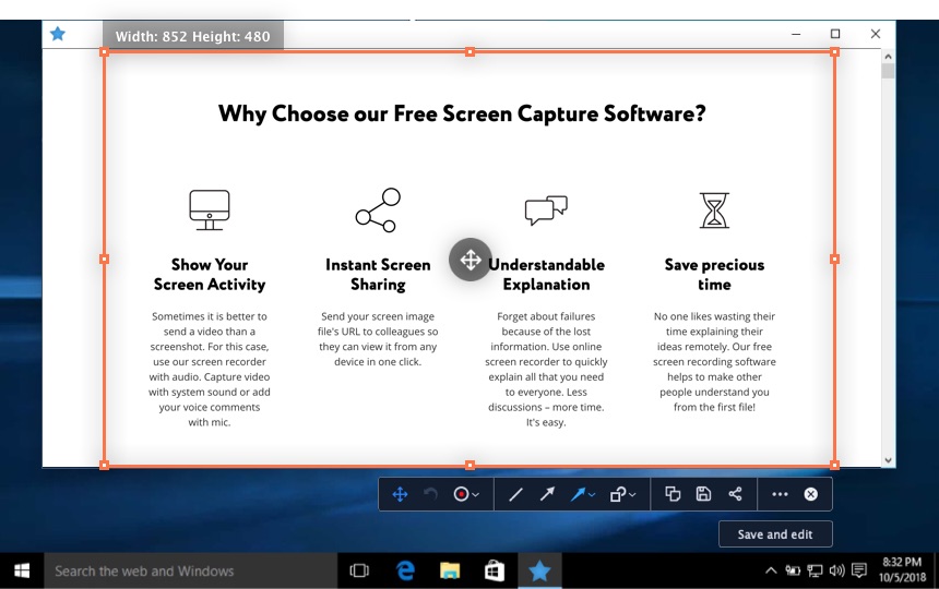 Capture Part Of Screen On Windows