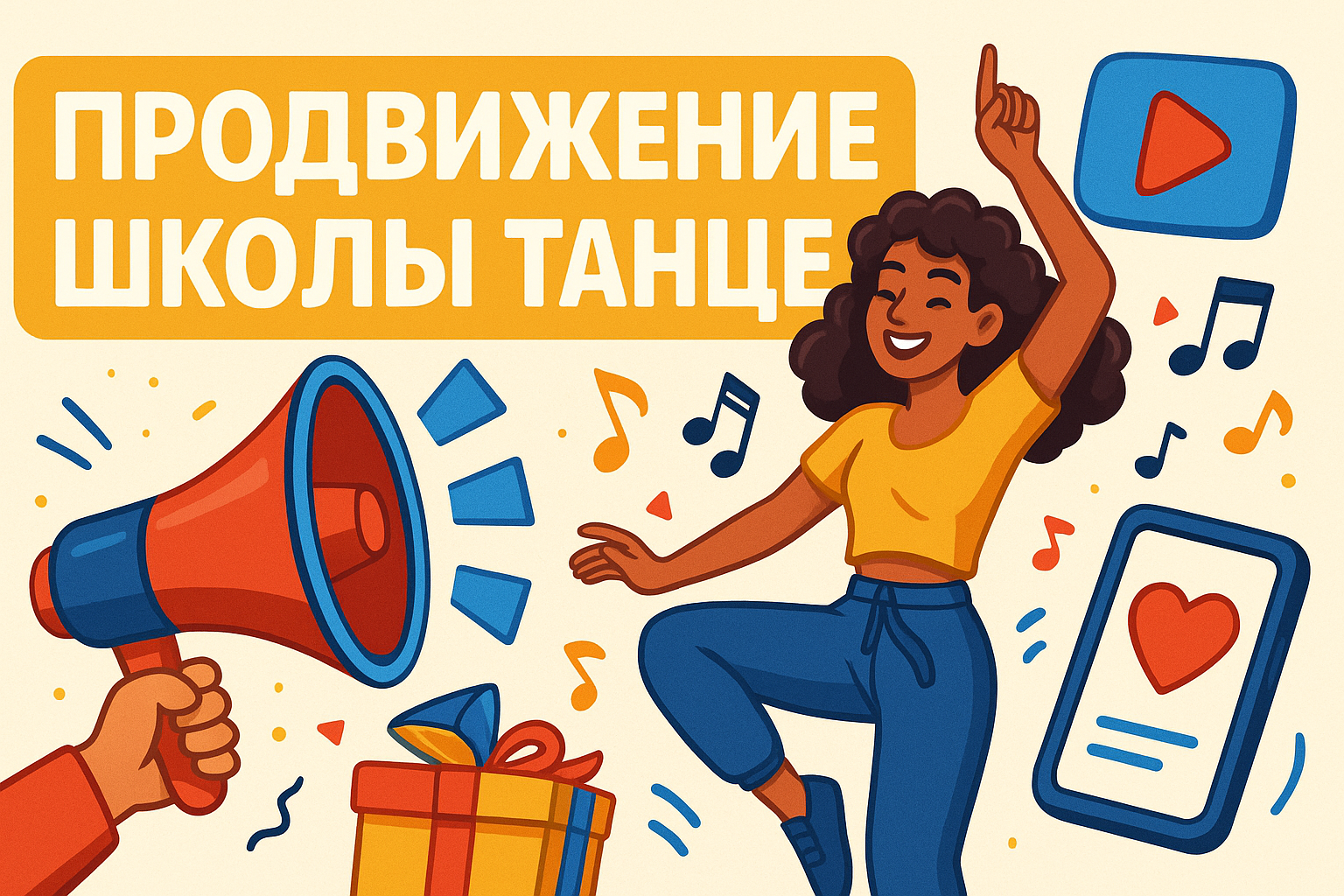продвижение, реклама школы танцев