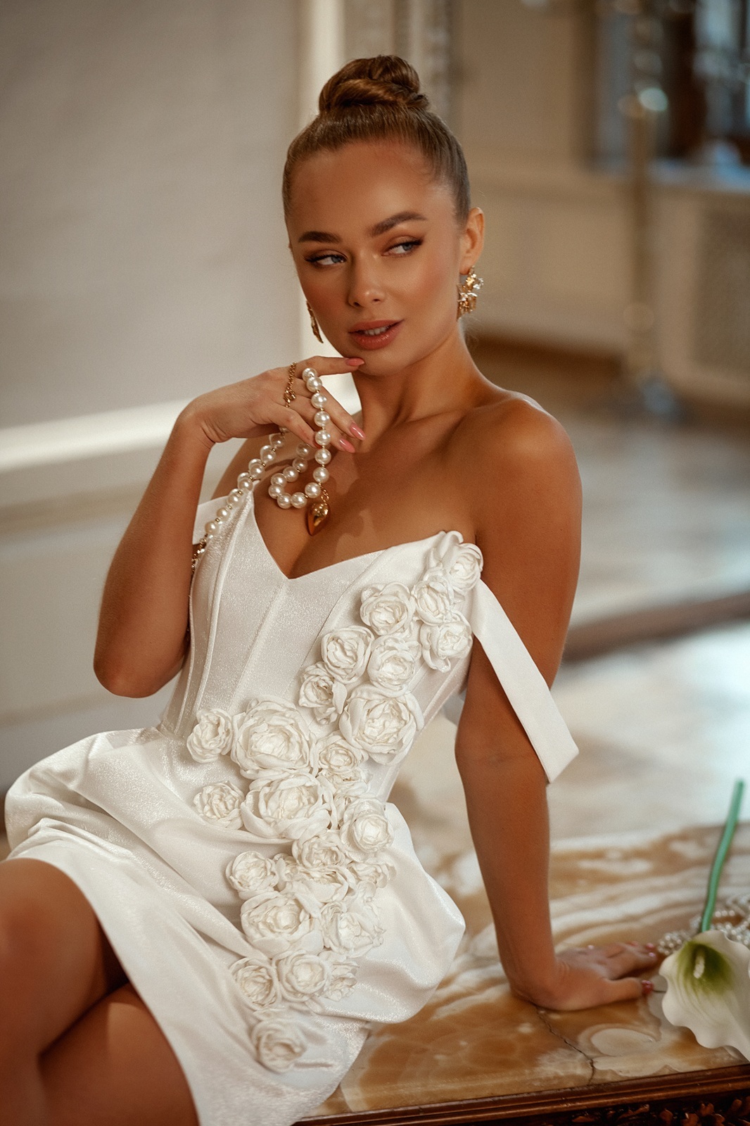 Свадебное платье короткое в загс