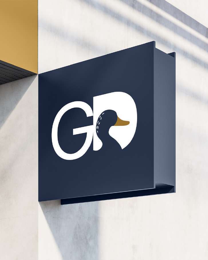 Вывеска со знаком GD