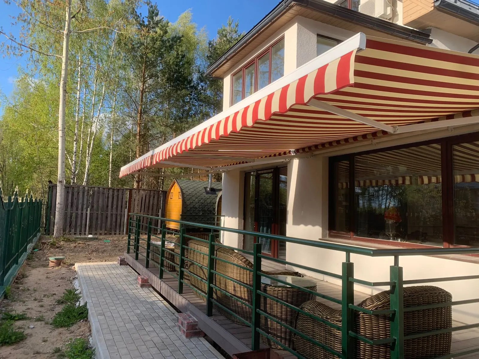 Раздвижной навес для террасы купить