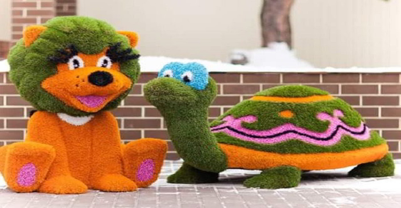 Установка топиарных изделий