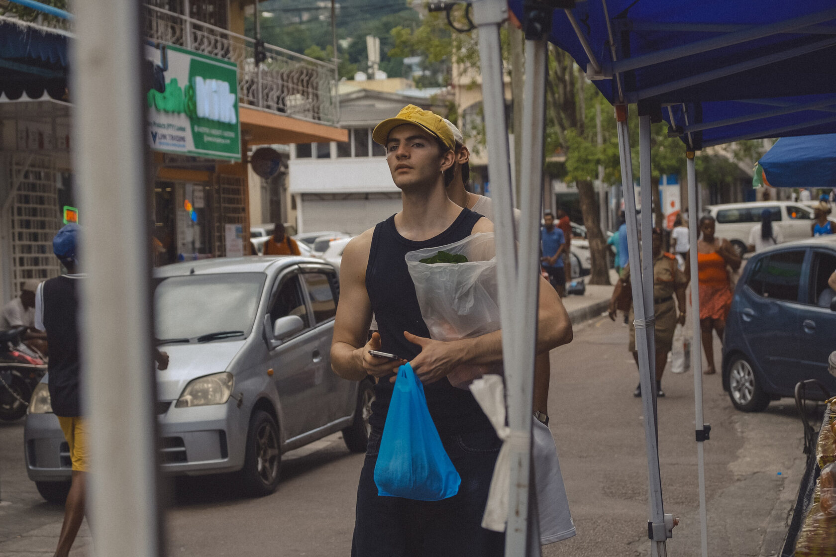 Борис на рынке Сейшел