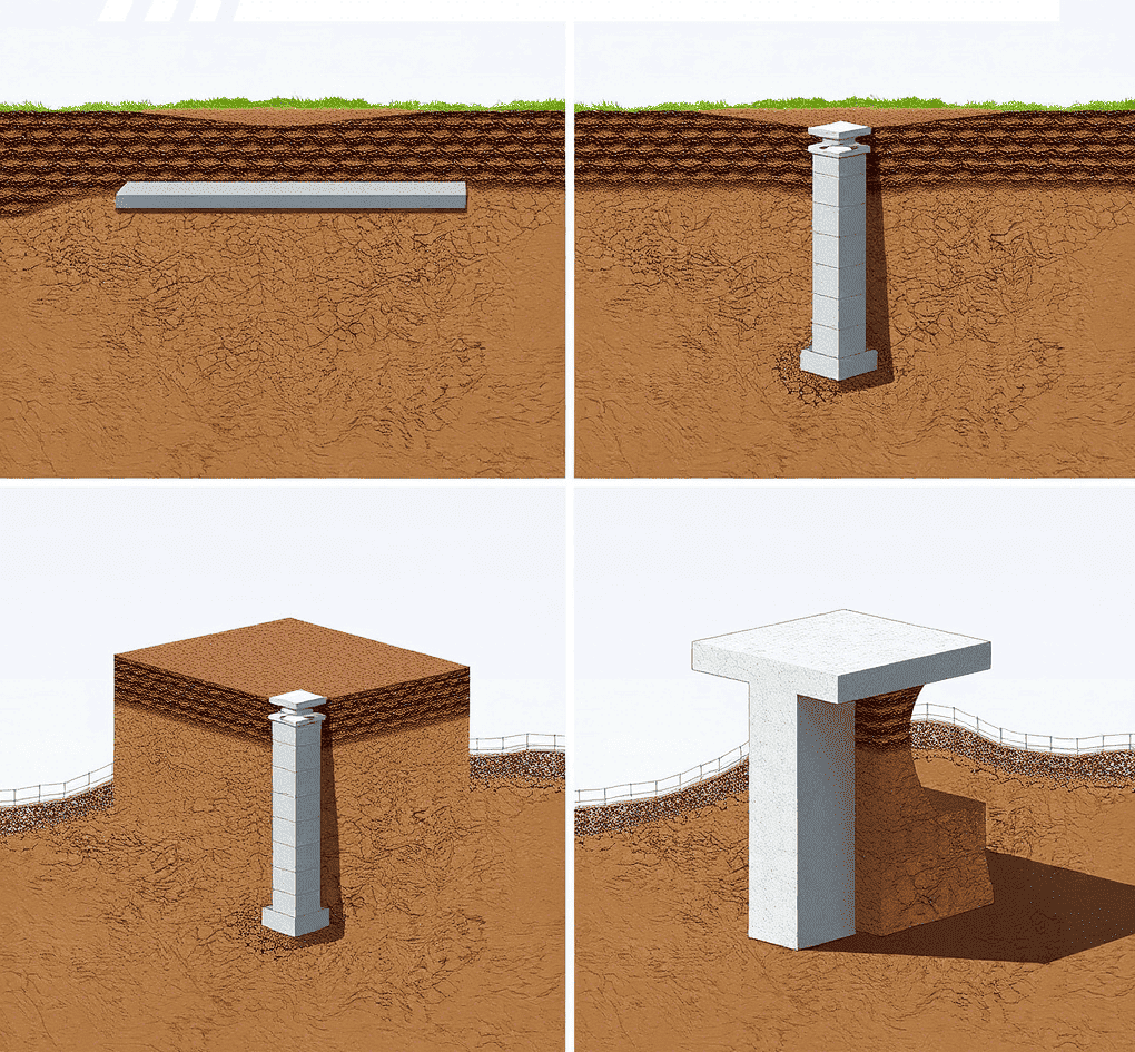 Какой выбрать фундамент для дома: ленточный, плитный, свайный.