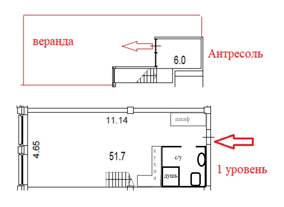 Аренда ЛОФТ помещение 60 м2 Духовской 17 с Верандой