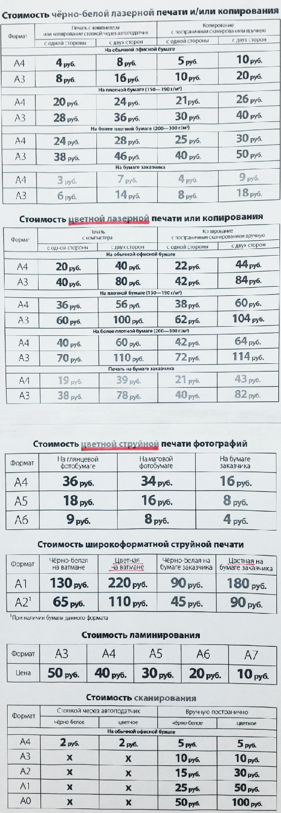 Распечатать и не разориться