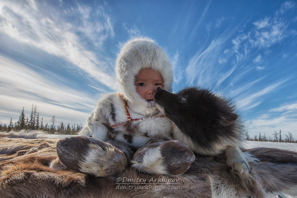 Yamal photography tour and workshop. The boy with the dog