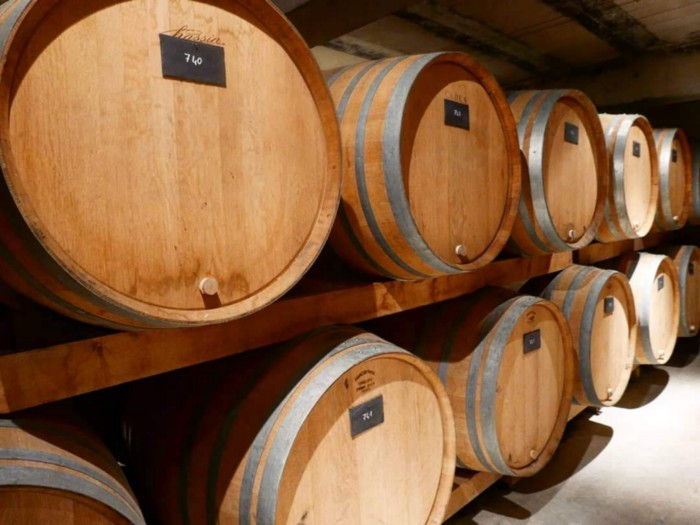 Oak barrels of Jacquesson with reserve wines