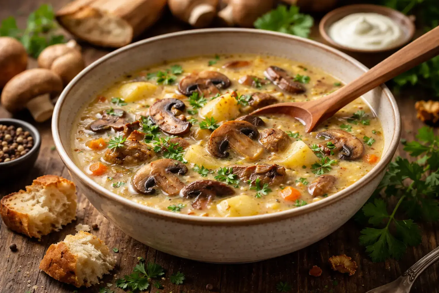 Грибной суп рецепт