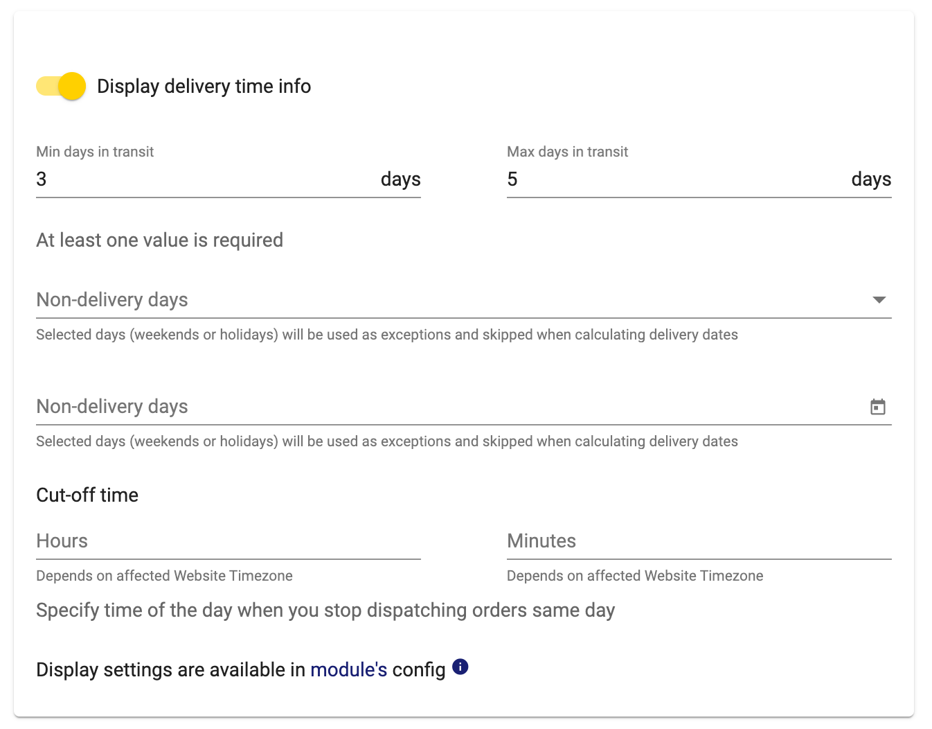 Estimated Delivery Date for Magento 2, Shopify, Estimated