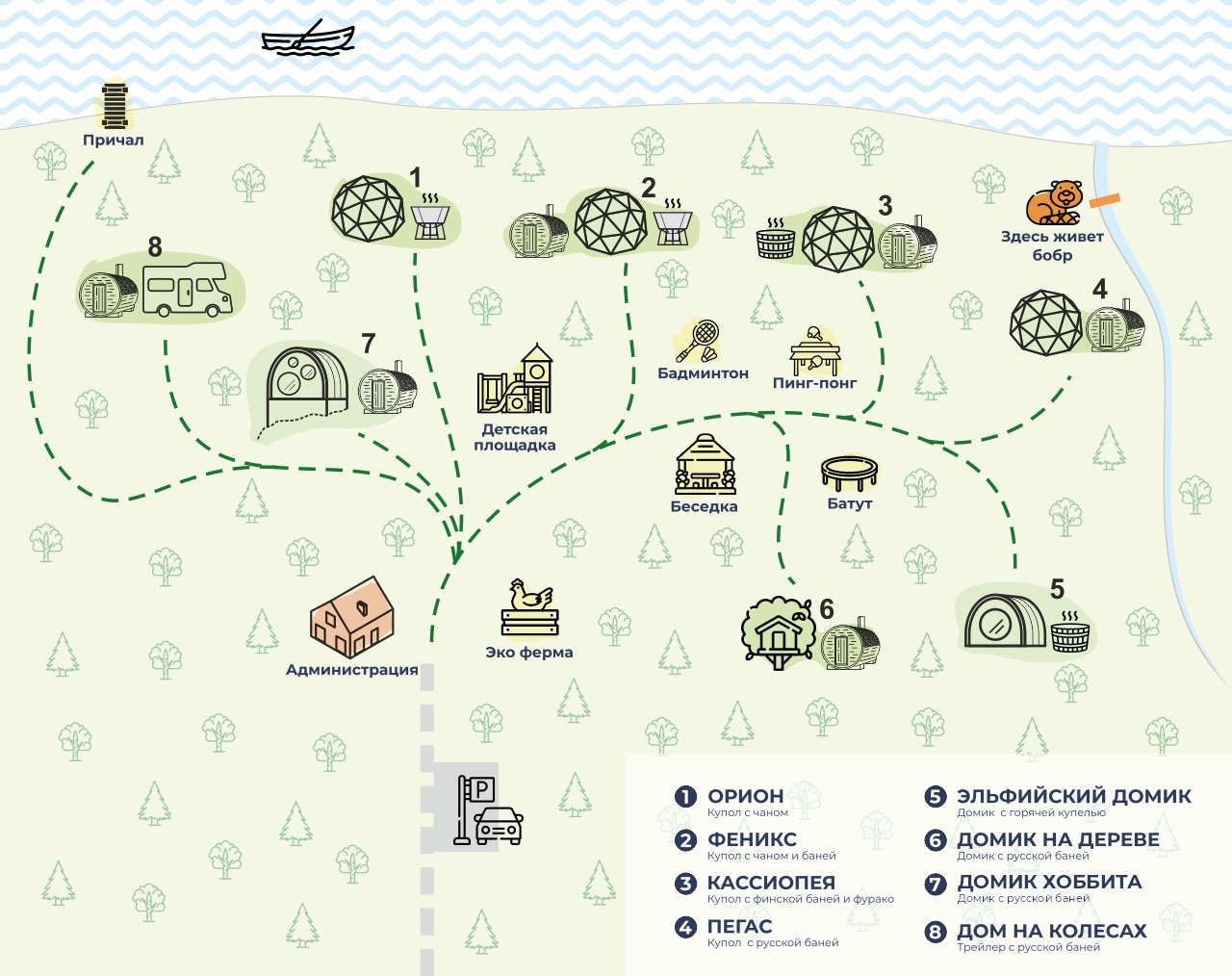 Астрале Парк, глэмпинг