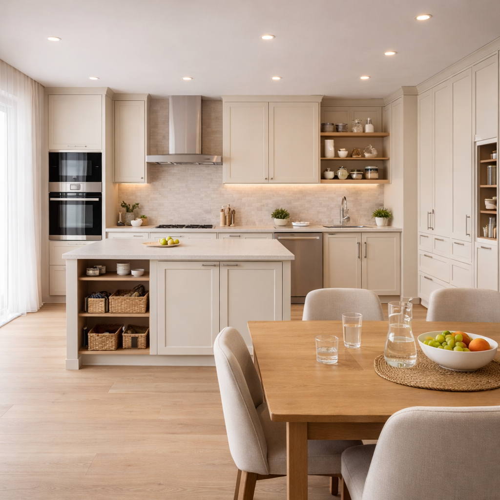 Просторная кухня 14–20 квадратных метров