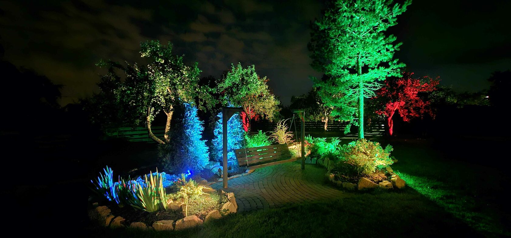 Готовые комплекты ландшафтного освещения деревьев и сада от 4 до 18 ...