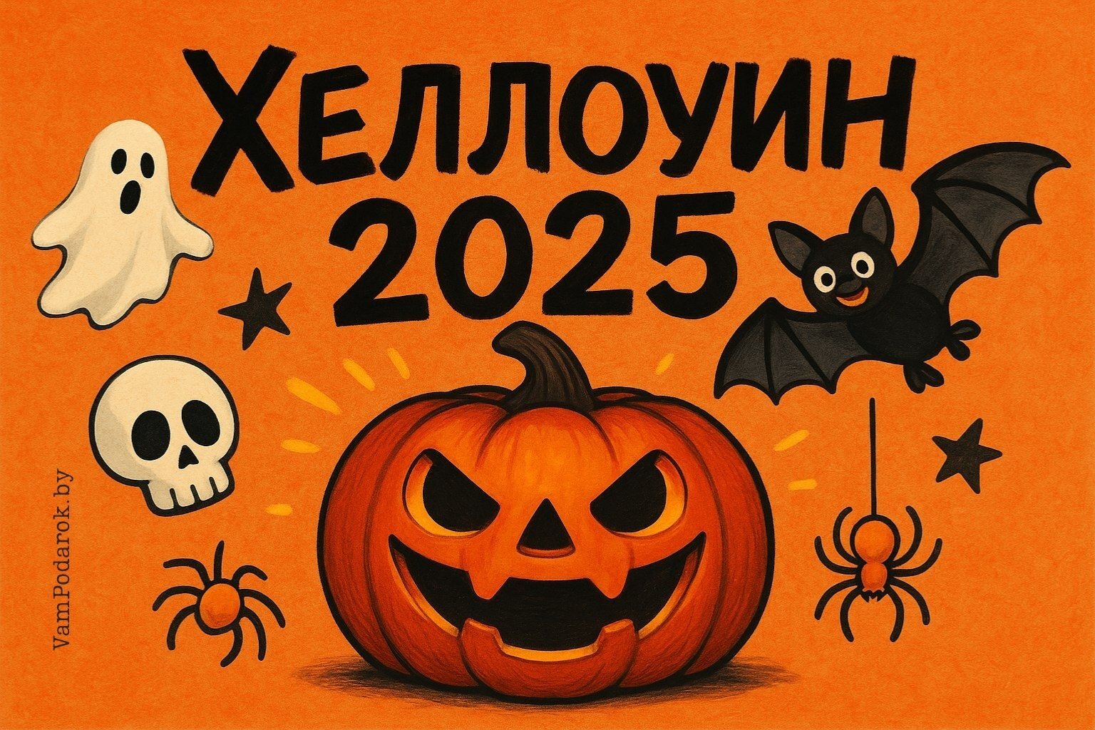 Хэллоуин 2025 – открытки и картинки