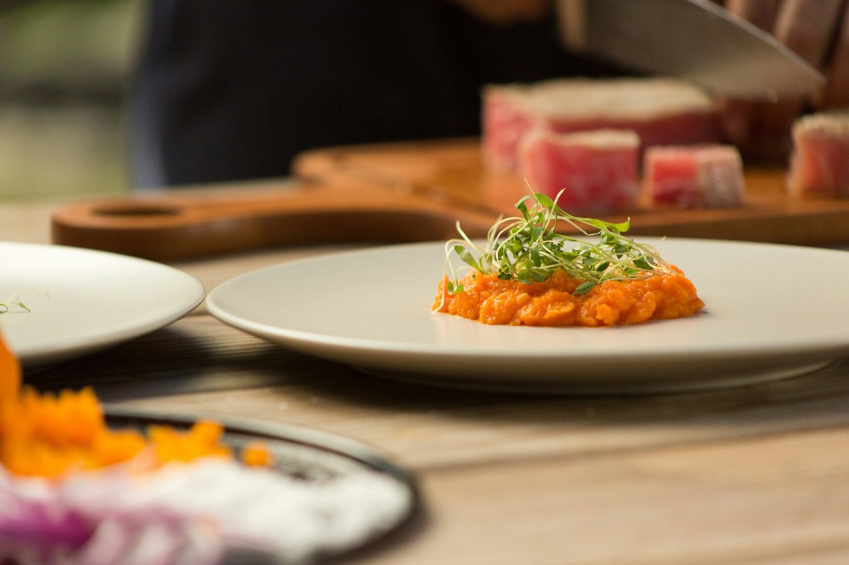 Gourmet food modern photography