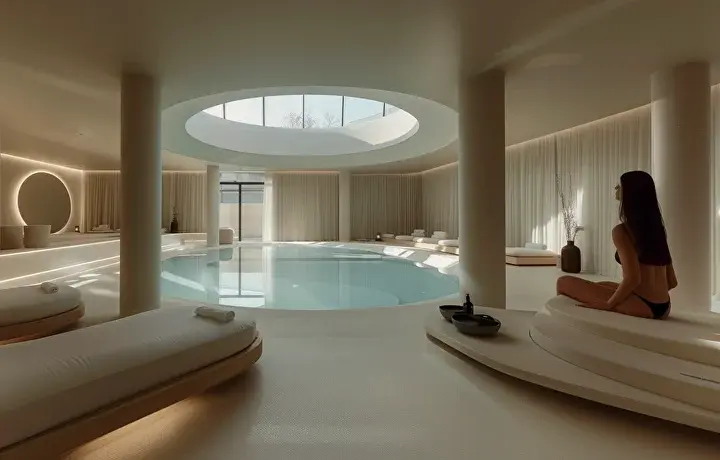 Крытый бассейн спа-центра в Николай I Hotel and Spa