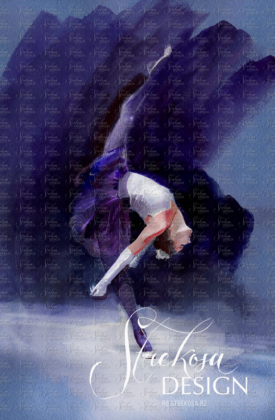 Coralina rhythmic gymnastics illustration by Strekosa Design