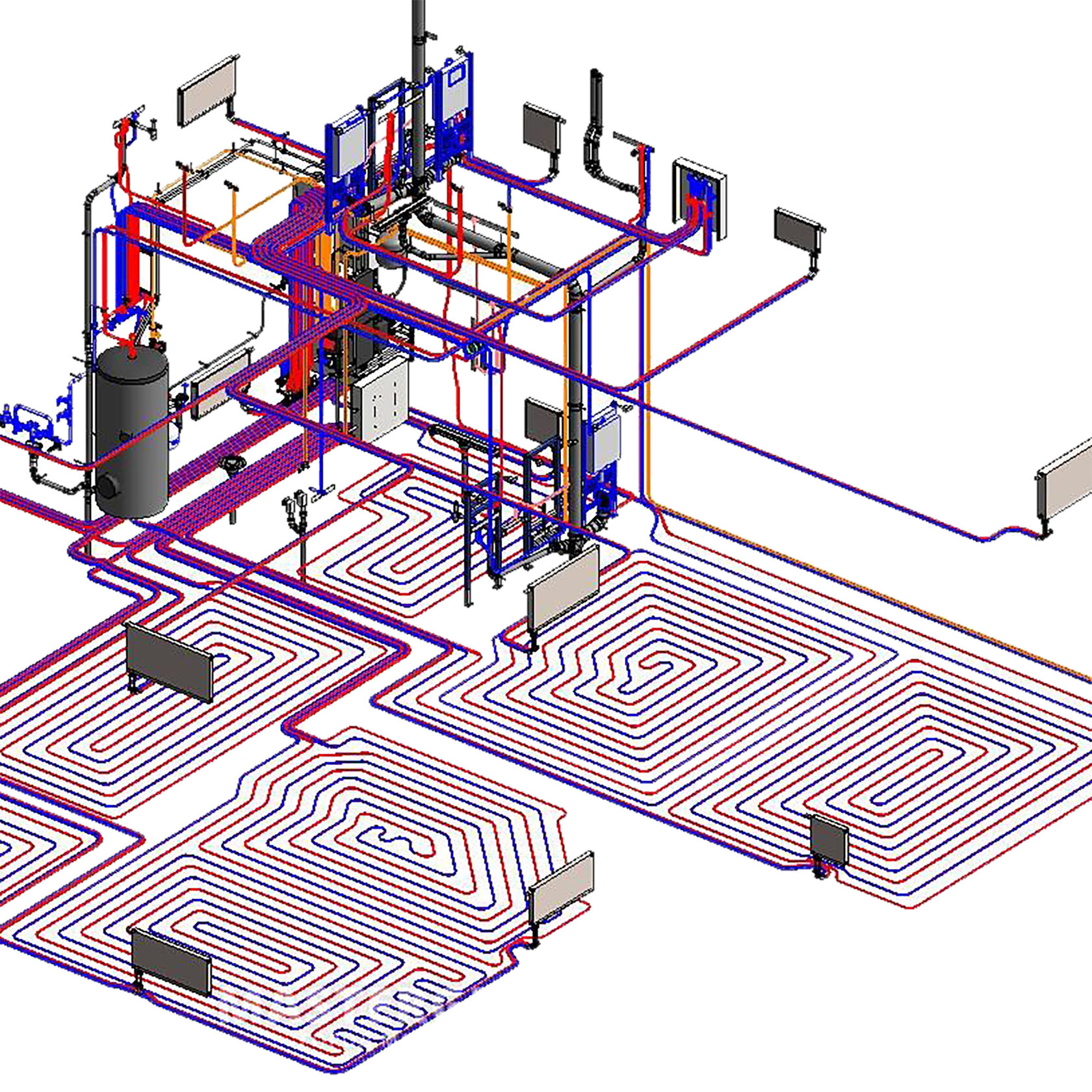 Проект отопления Revit