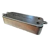 Теплообменник ГВС Bosch Gaz 6000 W, 16 пл., Zilmet, (квадратные ушки), 87186446250