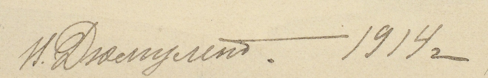 Подпись Ипполита Дюмулена 1914 .