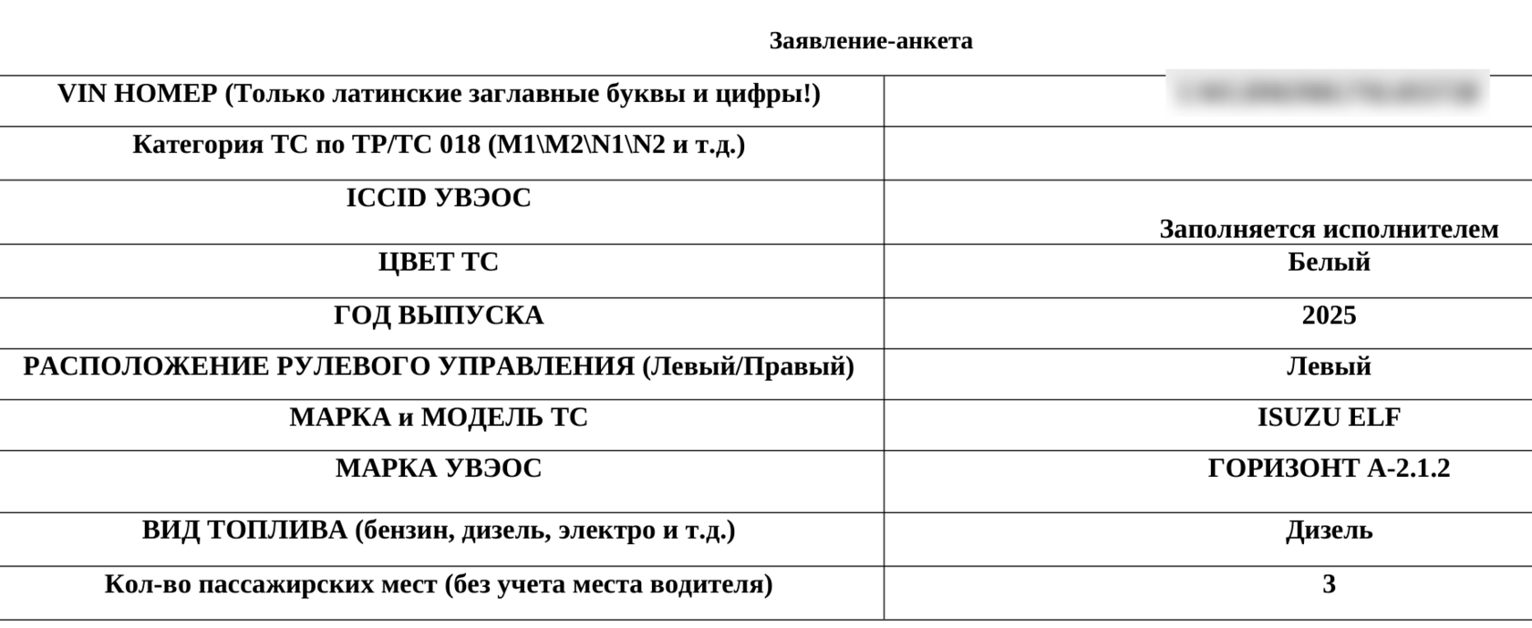 Специалист заполняет заявление-анкету на регистрацию устройства, крупный план рук и чистого бланка на столе