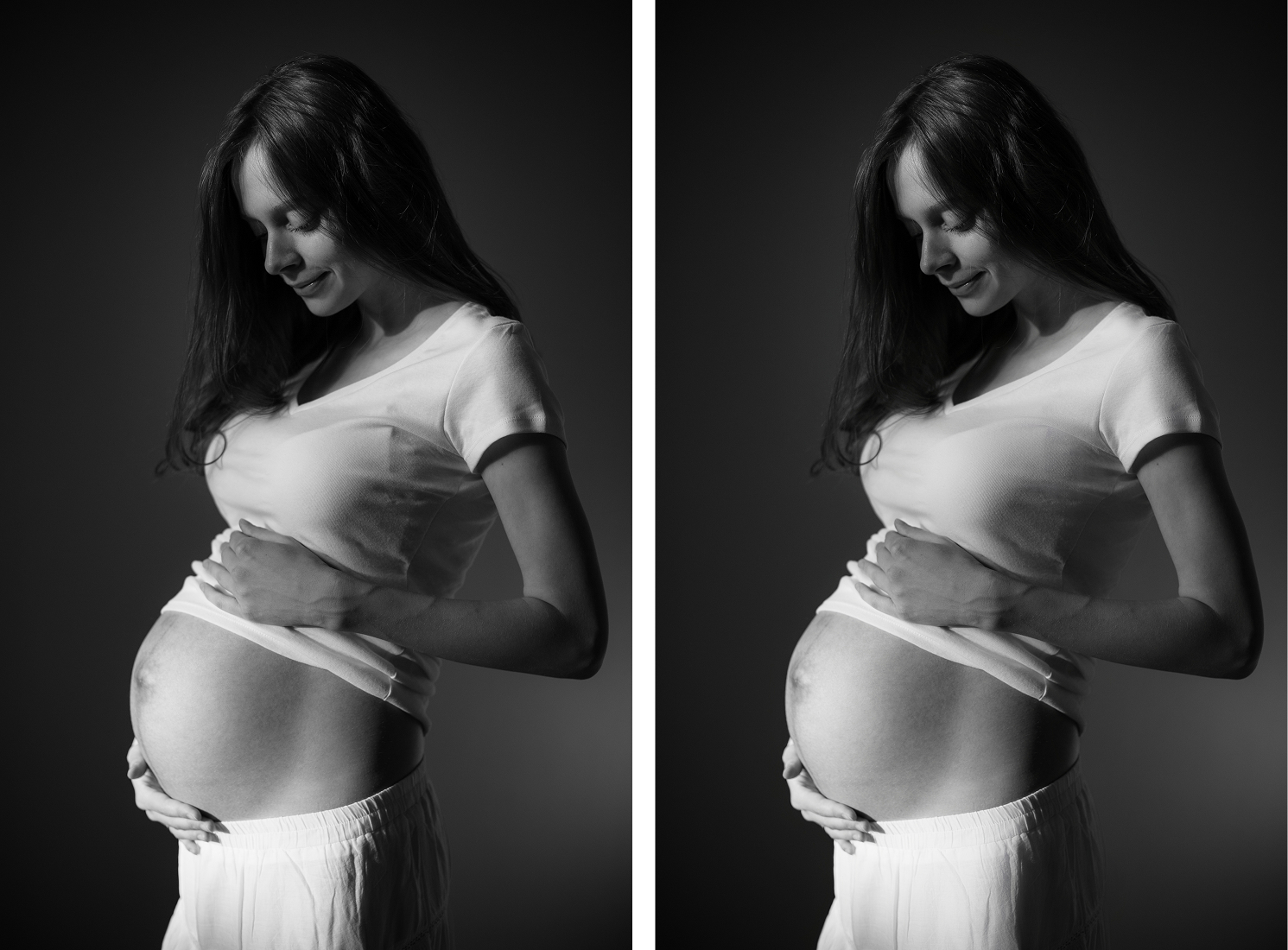 До и после применения Retouch4me Fabric.