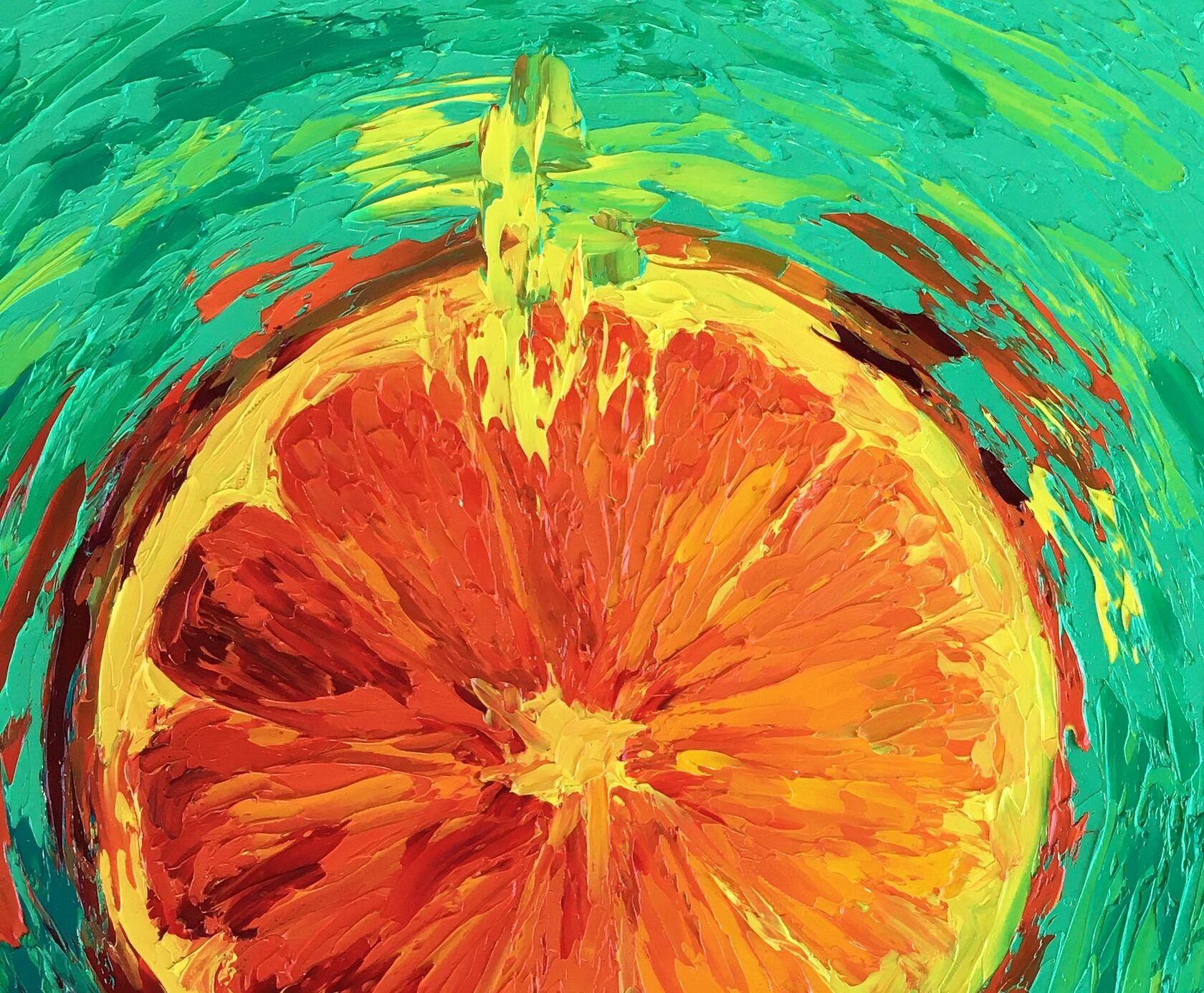 Grapefruit Art Painting