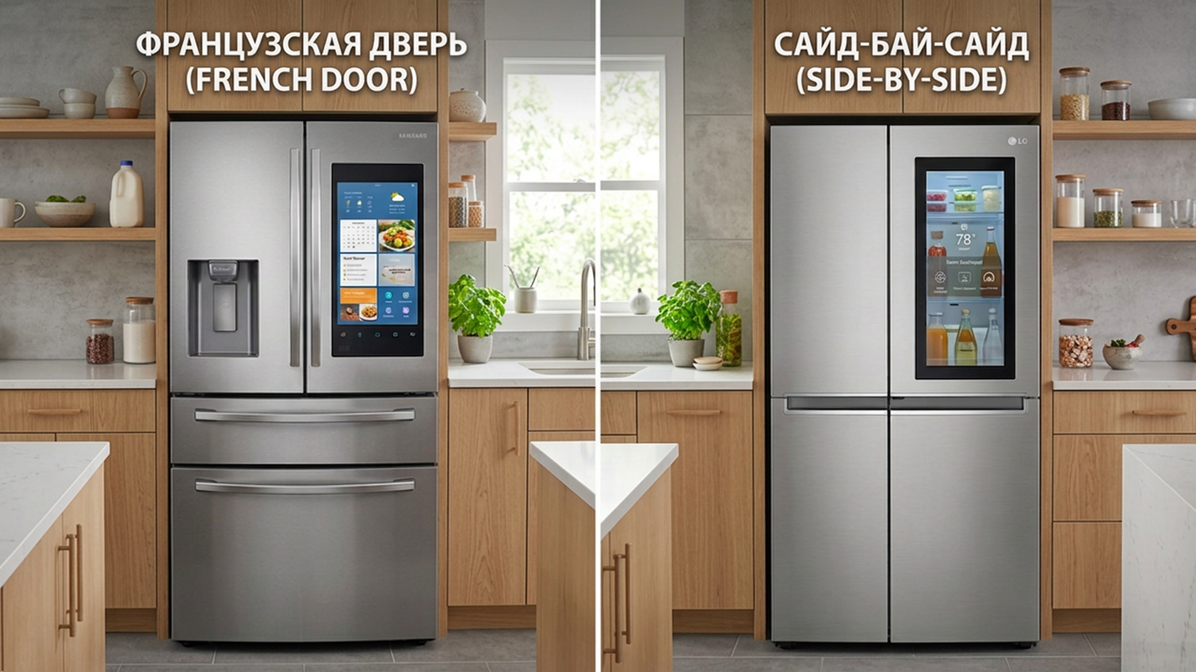 умный холодильник: French-door или Side-by-side