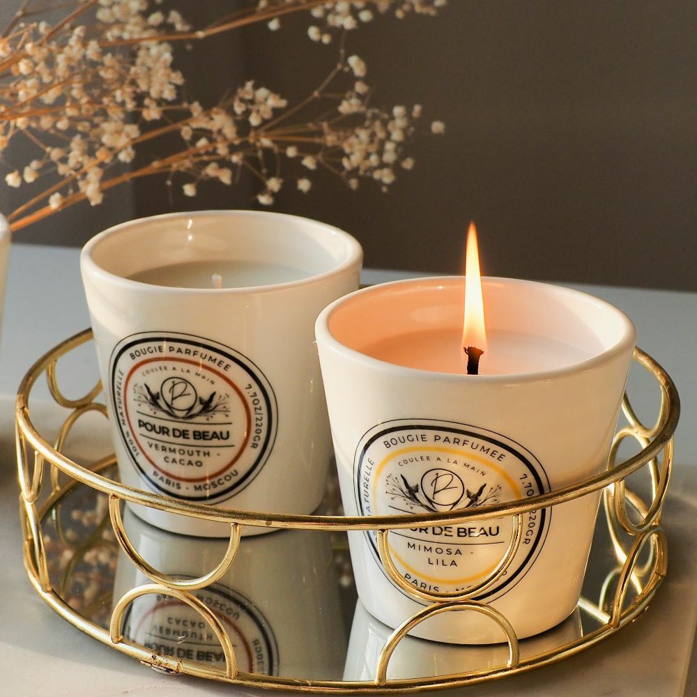 фото свечей из фарфора белого цвета брендированные