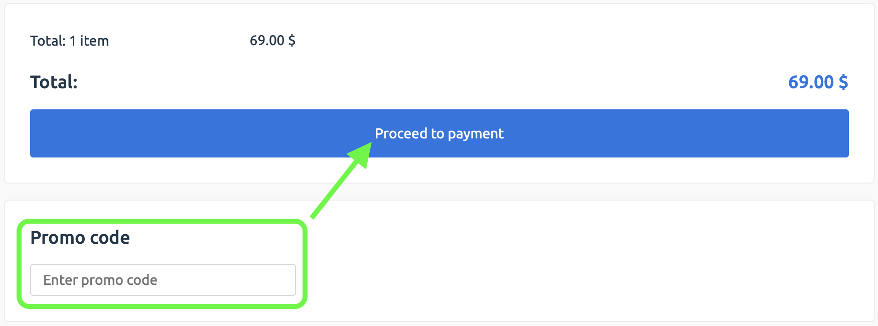a window for entering a 