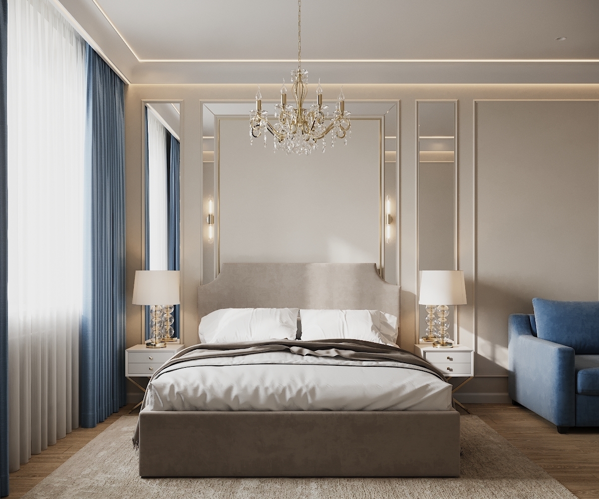 Дизайн квартиры 60 кв.м. в стиле неоклассика.Студия дизайна интерьеров StartDesign.