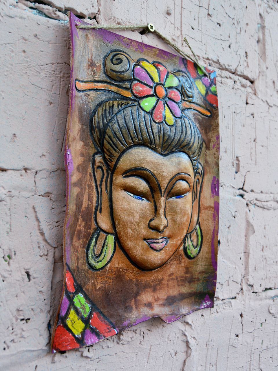 Скульптура настенная из фактурной кожи А.МузылевЪ &quot;Авангард Дзен Гранжа 5&quot;