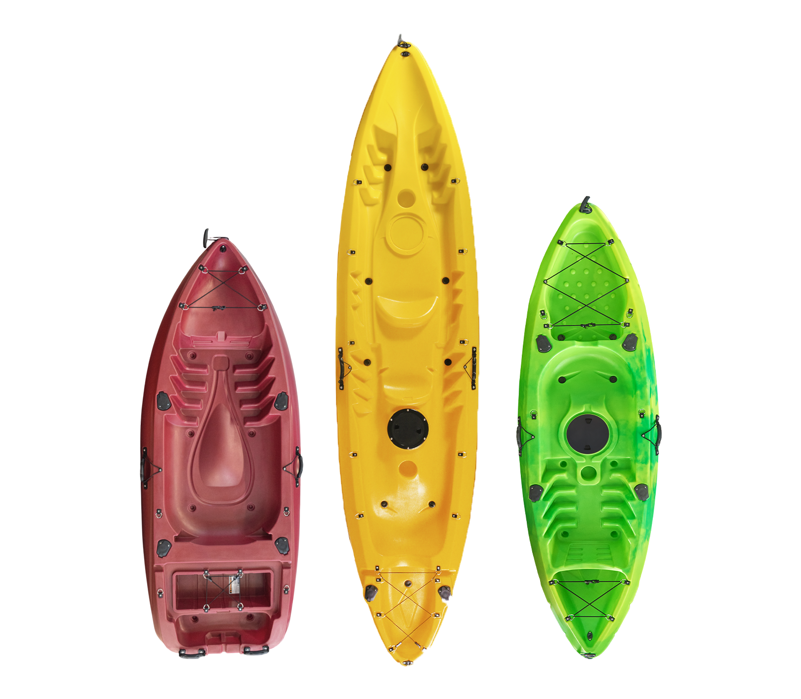 Каяки Воевода для двоих — туристические пластиковые каяки в цветах красный, синий и жёлтый. Универсальные модели для водных прогулок, рыбалки и активного отдыха. Надёжные и устойчивые лодки с багажным отсеком и герметичными люками. Купить каяк в Иркутске.