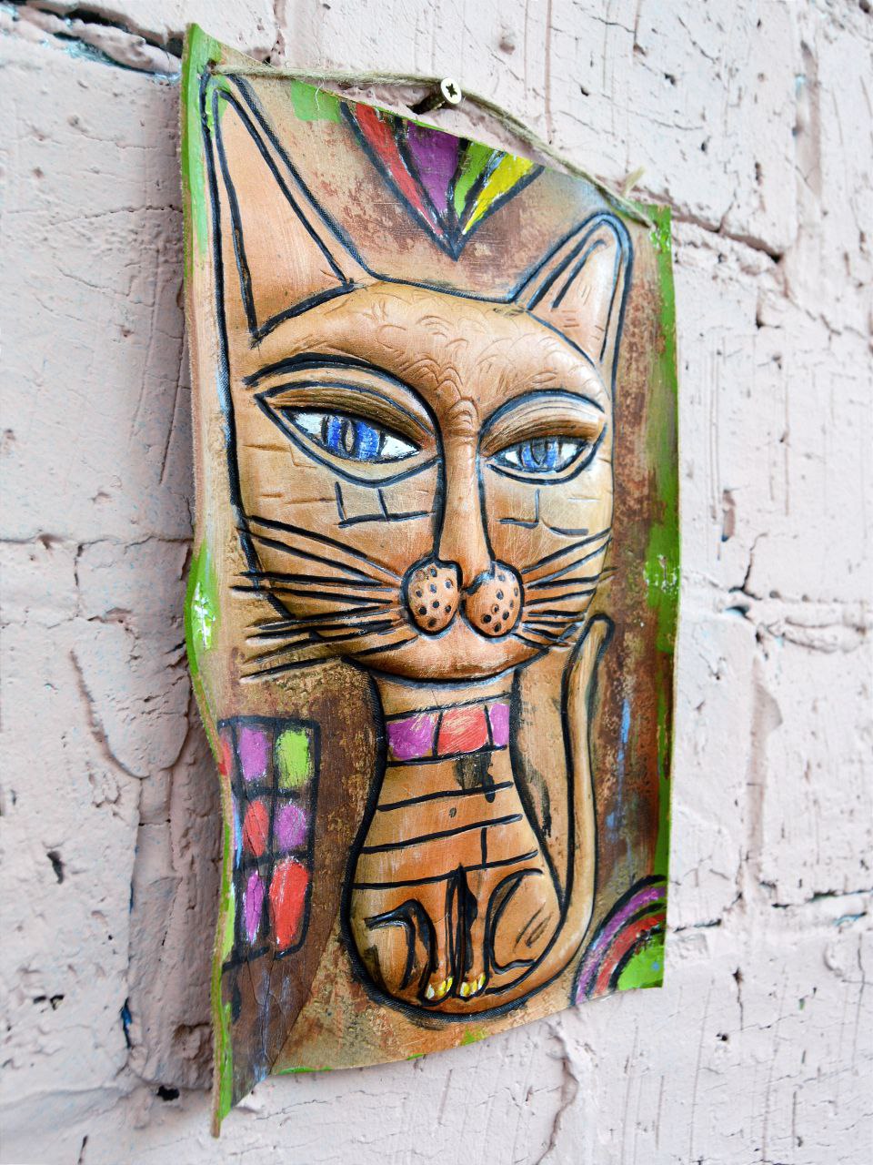 Скульптура настенная из фактурной кожи А.МузылевЪ &quot;Авангард Дзен Гранжа 4&quot;