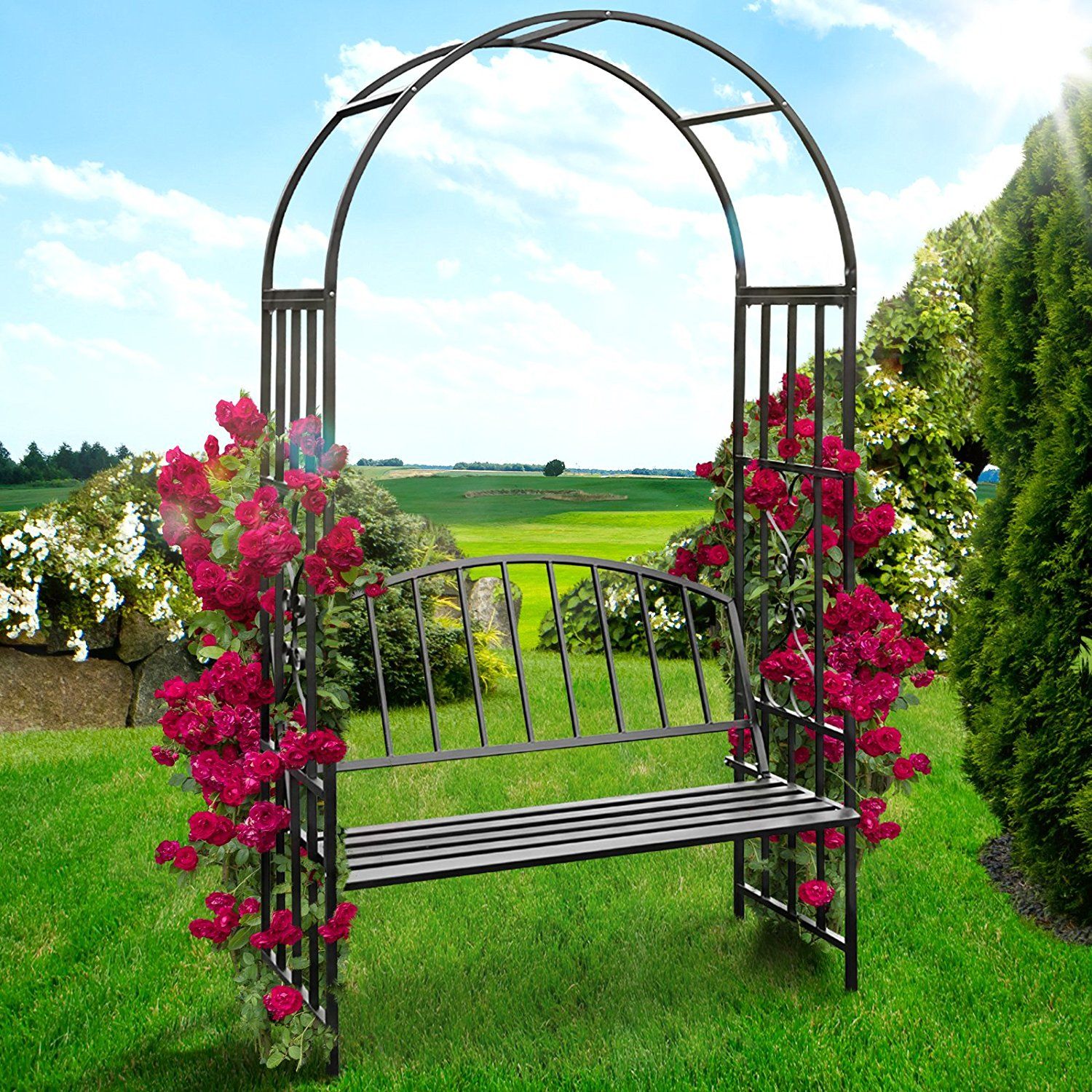 Садовые арки для плетистых роз
