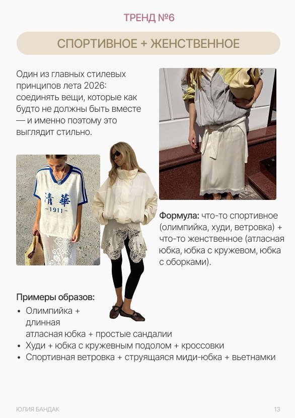 Спортивное + женственное