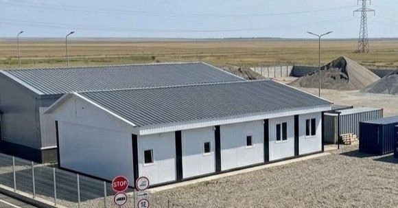 Модульное АБК на строительной площадке
