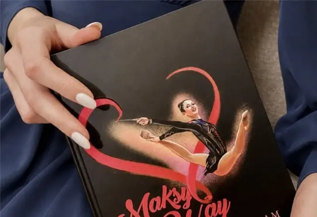 Licensed gymnast illustration adapted for coordinated social media promotion