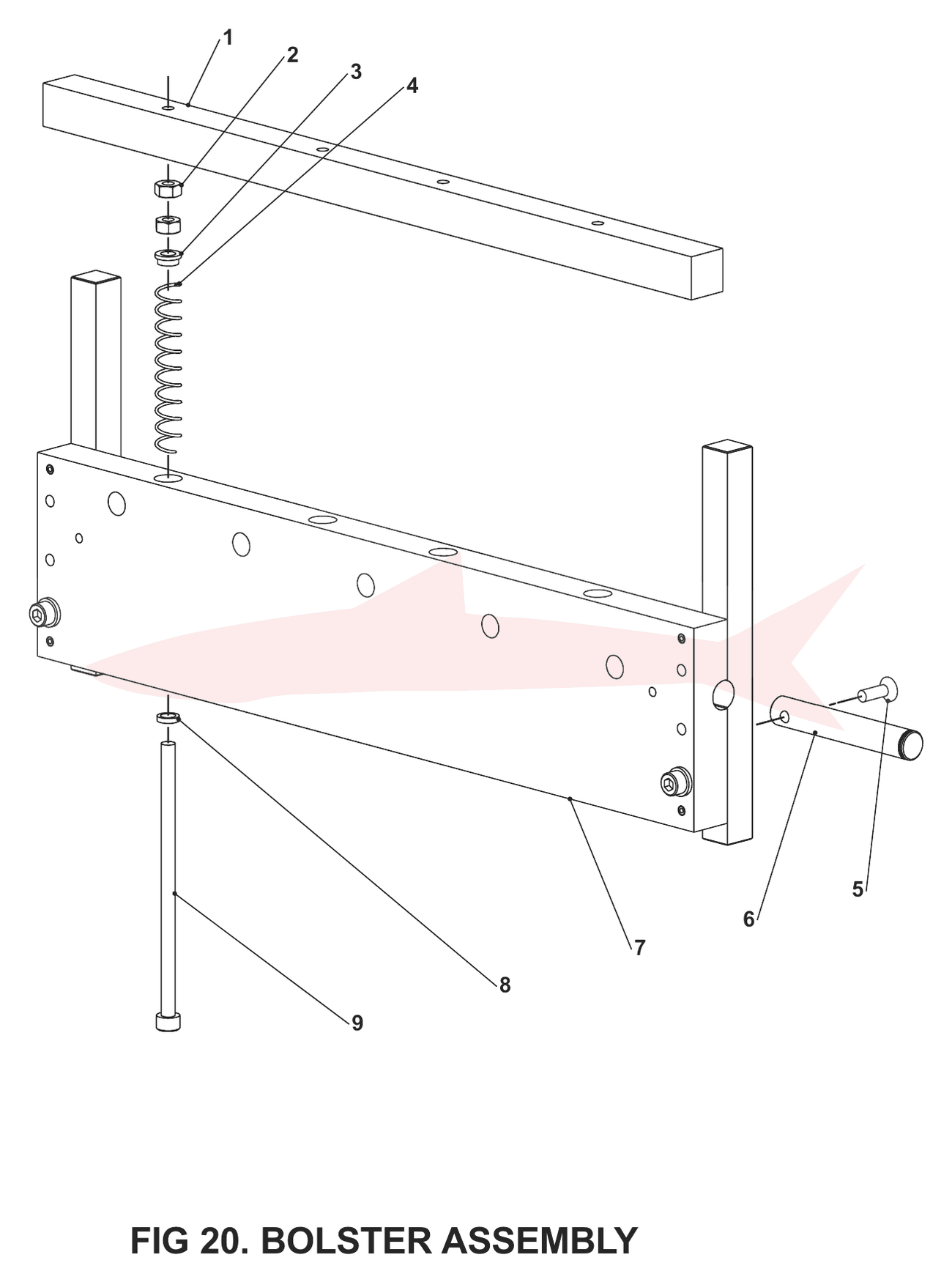 Morgana TrimMaster Pro Fig 20 Bolster Assy — схема деталей