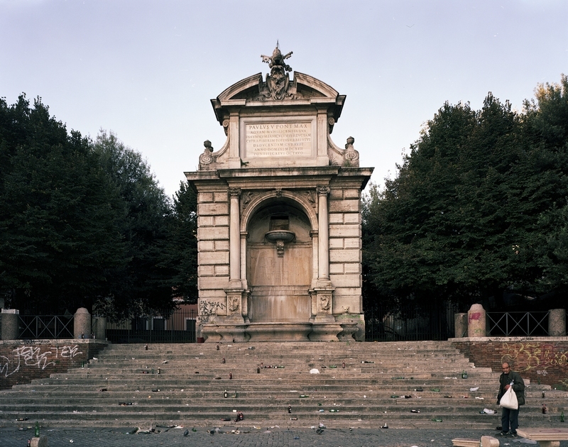 Fontana del ponte sisto. Rome. 2006. Color Negative 4×5 inch.