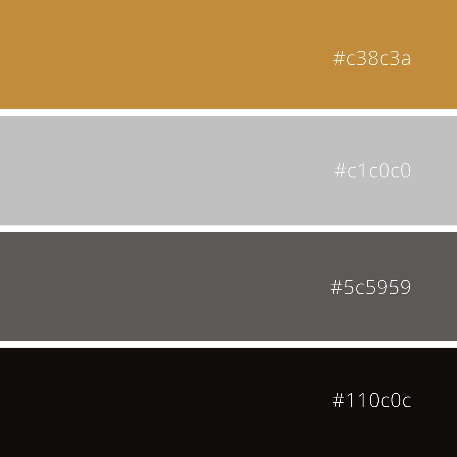 HEX colour code palette